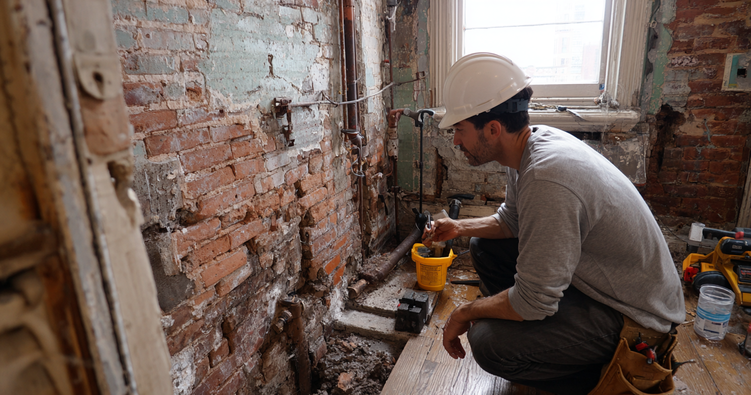 MD Contractor discovering hidden knob-and-tube wiring