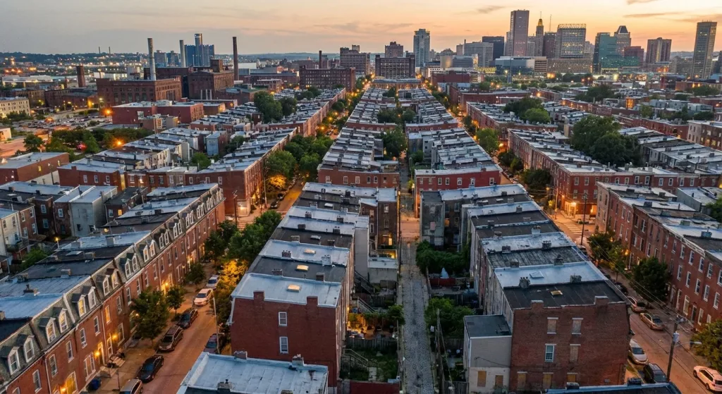 Baltimore rowhouse neighborhood showing investment opportunities in Maryland real estate